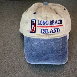 Long Beach Island Cap - Blue and Tan
